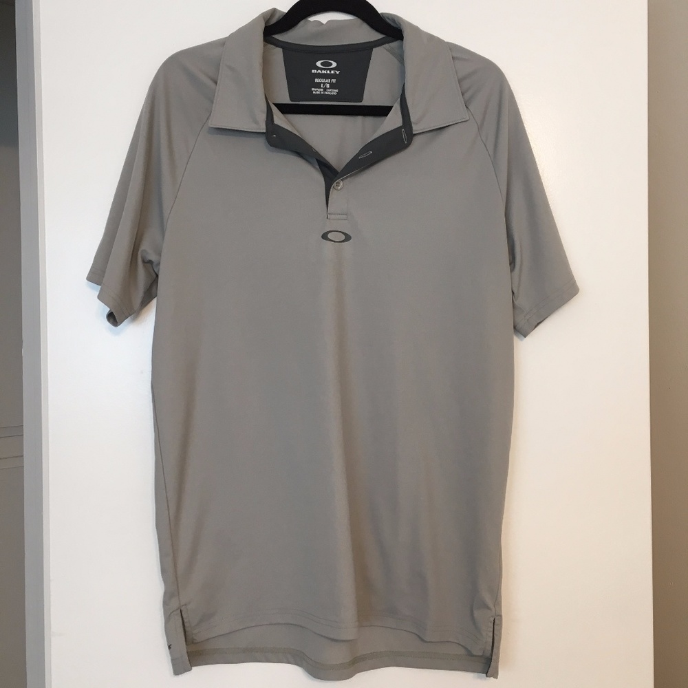 Men's Oakley Golf Polo Shirt - Grey in Size (L)
